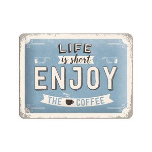 Nostalgic-Art Small Sign Enjoy the Coffee