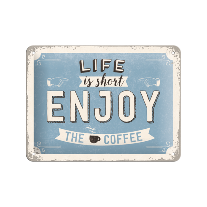 Nostalgic-Art Small Sign Enjoy the Coffee