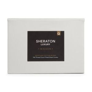 Sheraton Luxury – Egyptian Cotton Rich Silver Fitted King Bed Sheet & Pillowcases