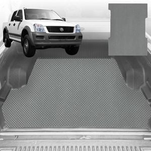 6D Diamond Ute Tub Mat for Holden Rodeo Single Cab 2003-2008 (with Spray On Liner or No Liner) - Grey
