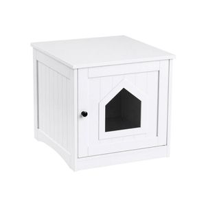 i.Pet 49x51cm Cat Litter Box Enclosure Hidden Litter Tray Cabinet White