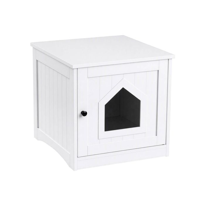 i.Pet 49x51cm Cat Litter Box Enclosure Hidden Litter Tray Cabinet White