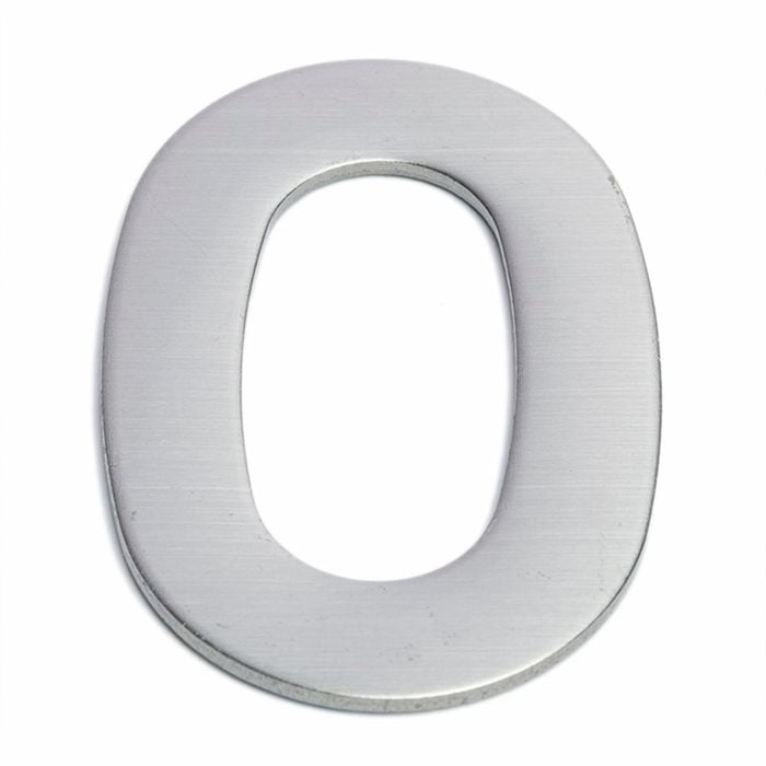 Sandleford 75mm Suburban Stainless Steel Self Adhesive House Number 0