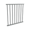 ProtectorAl 0350 - 900 mm W x 950 mm H Monument Aluminium Flat Top Round Picket Balustrade Panel - Monument