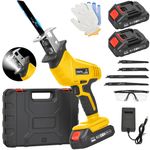 Advwin Reciprocating Saw, Cordless Recipro Saw 3500RPM, Tool-Free Blade Change Powerful Hand Saw Kit with 4Pcs Blades