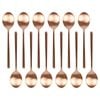 Argon Tableware Stainless Steel Dessert Spoons - 20cm - 12x Durable Rust Resistant Stainless Steel Dishwasher Safe Flatware Set