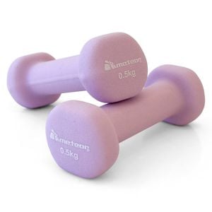 METEOR 0.5kgx2 Flat Bottom Neoprene Dumbbells