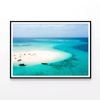 White Sand Island in Ocean  Print 100% Australian Made 120x90cm  (Poster)