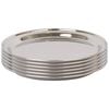 Argon Tableware 40.5cm Serving Platters - 6x Stainless Steel Chrome Dinner Tray Round Tray Plate Large Appetizer Serving Dishes