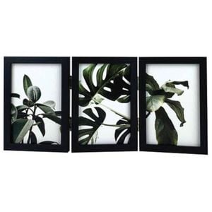 Frankie & Me Hinged 4x6'' Triple Picture Frame Home/Office Photo Decor Black