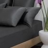 Bedding Co. Fitted Sheet 100% Mulberry Silk 22 Momme Dark Grey Double