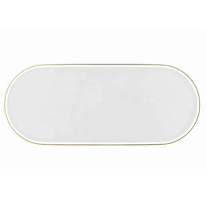 Attica 1800 x 750mm Brushed Gold Metal Framed Nobu Oval Led Mirror