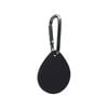 MEZON Black Silicone Protective Full Cover Case Holder for Apple AirTag with Keychain Ring