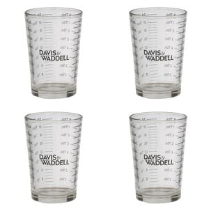 4PK Davis & Waddell Essentials Glass Measuring Cup 6x8.5cm - Clear