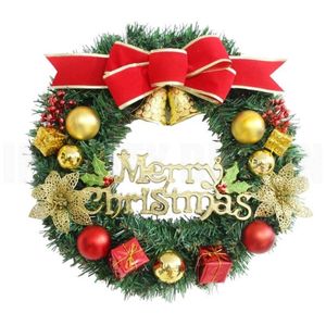 P&P Mixed Color 30CM Christmas Wreath PVC Hanging Holiday Ornament Decoration