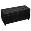 vidaXL Storage Ottoman Artificial Leather Black Bench Chest Cabinet Organiser