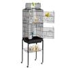 VEVOR Large Bird Cage Black with Rolling Stand Steel Removable Tray for Pet Toy