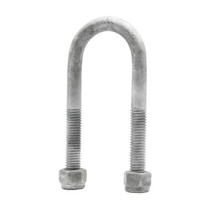 Sunrise U-bolts With Nyloc Nut 1/2" Galvanised - 39mm Round, 115mm - Ub39r115g