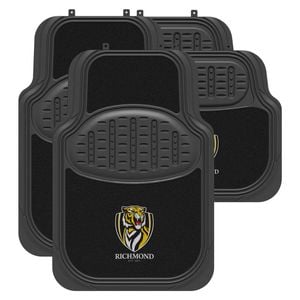 Richmond Tigers Official Afl Universal Rubber Car Floor Mats Carpet