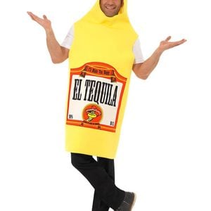 Funny Yellow El Tequila Bottle Adults Costume - One Size