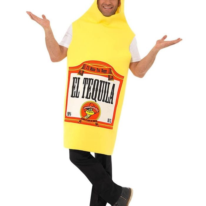 Funny Yellow El Tequila Bottle Adults Costume - One Size
