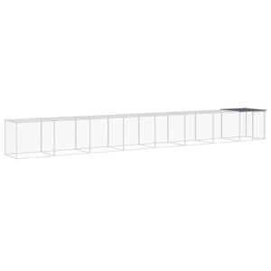 vidaXL Chicken Coop Chicken Cage Hen House with Roof Anthracite Galvanised Steel