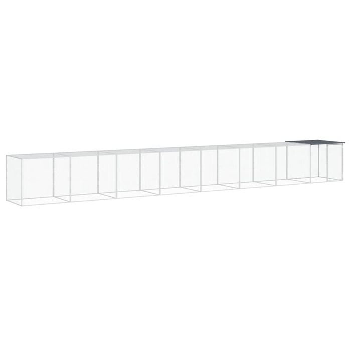 vidaXL Chicken Coop Chicken Cage Hen House with Roof Anthracite Galvanised Steel