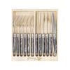 12pc Cutlery Set - Made in France - Black Horn