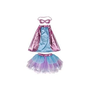 3pc Great Pretenders Superduper Tutu Costume Set Pink Size 4-6 Kids 4y+