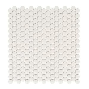 Decor8 310 x 315 x 5mm White Gloss Penny Ceramic Mosaic Tiles