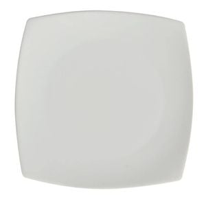 Olympia Plates Whiteware Rounded Square 12 Pack 185mm Ceramic Dinnerware