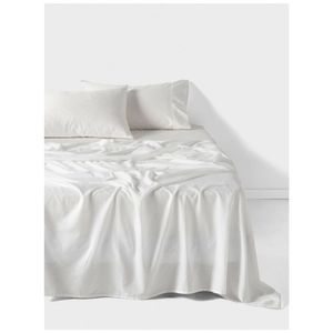 Linen House 400TC Surf Wash White Cotton Sateen Sheet Set Super King