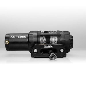 Ultra Winch ATR-5000 5000lb Electric ATV/UTV/Trailer Winch, Wireless & In-Cabin Control, Synthetic Rope, Mount Plate