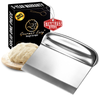 Gourmet Easy Bench Scraper, Dough Scraper, Stainless Steel