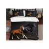 3D Animal Black Horse 44 Bed Pillowcases Quilt Queen Size
