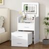 Alfordson Dressing Table Stool Set Bedside Table White