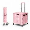 Viviendo Foldable Shopping Trolley, 65L Collapsible Utility Cart