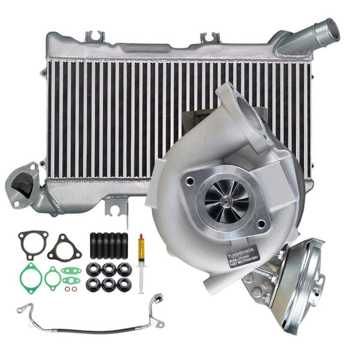 Upgrade Billet Turbo+48mm Intercooler And Genuine Oil Feed Pipe For Toyota LandCruiser 78 Series VDJ78R 1VD-FTV V8 4.5L