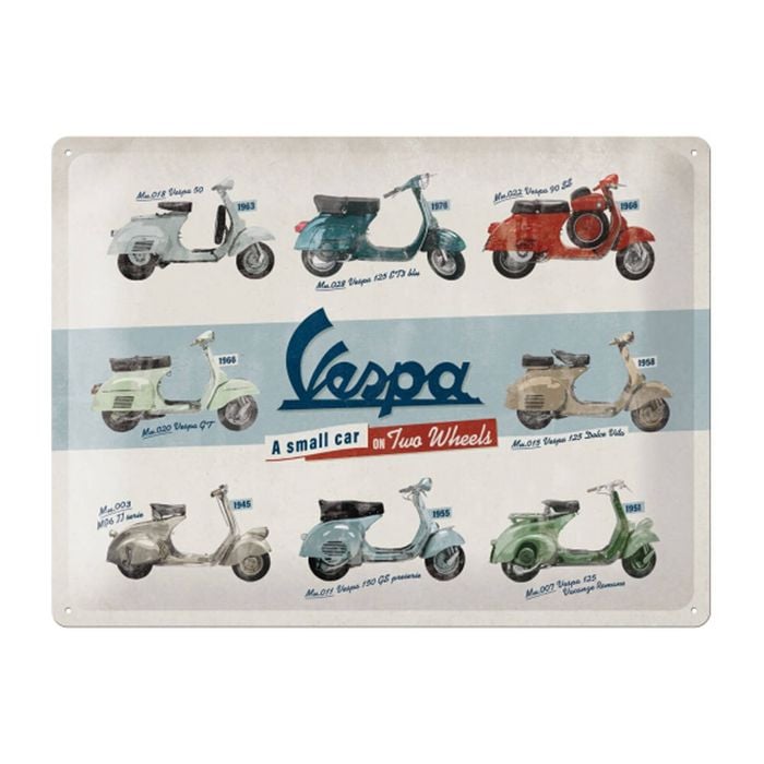 Nostalgic Art Large Sign Vespa Model Chart