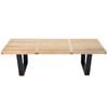 Sk Designer Living | Replica George Nelson Platform Bench | 152cm - Natural & Black