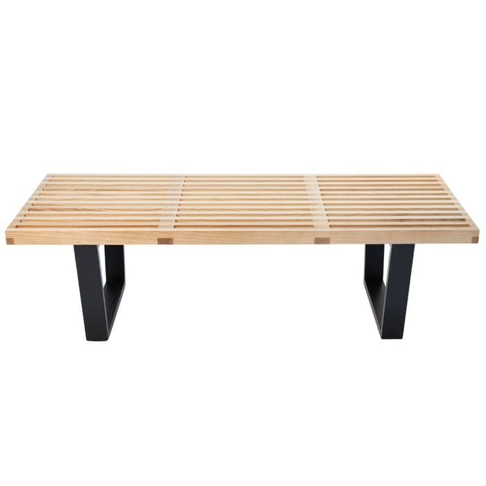 Sk Designer Living | Replica George Nelson Platform Bench | 152cm - Natural & Black