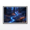 View of Night Forest  Print 100% Australian Made 120x90cm  (Poster)