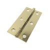 Zenith 64mm Brass Plated Fixed Pin Narrow Butt Hinge