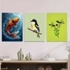 3pcs Colourful Fish and Birds Vibrant Nature Print 100% Australian Made 3 x 40x60cm (Metal Print)