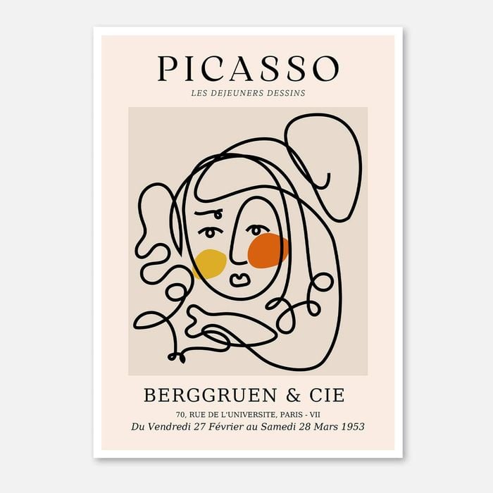Galrie Picasso Les Dejeuners Dessins Art Print - Iconic Berggruen Exhibition Masterpiece, Poster Only, 50 x 70cm (20 x 28inch)