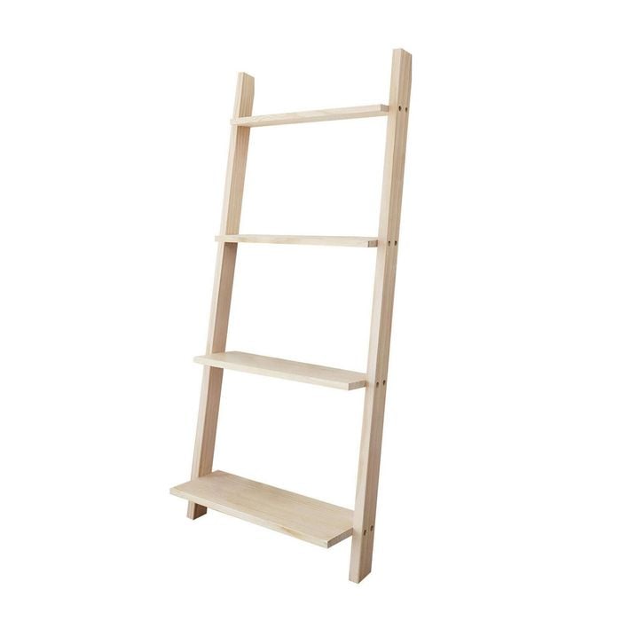 Miuz 120cm Ladder Shelf Wooden Display Storage Stand Rack Bookshelf