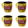 4x Nostalgic-art Ceramic Mug Michelin Tyres Bibendum Retro Yellow 330ml Capacity
