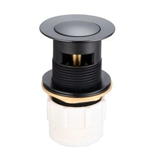 Kinetic 32mm Matte Black Pop Up Basin Waste with Overflow
