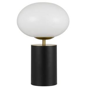 Telbix Notal Contemporary Table Desk Lamp Light Metal Glass Black Satin