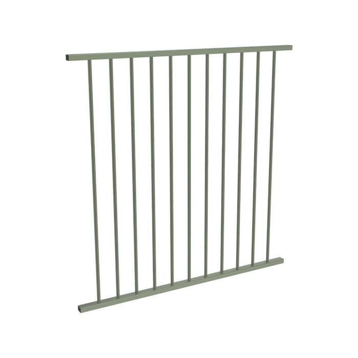 ProtectorAl 350 - 1200 x 1200mm Pale Eucalypt Aluminium Garden Fence Panel Flat Top
